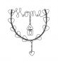 Preview: DanDiBo wire picture heart home door wreath 3101 wall wreath wall picture wire sign wall decoration decoration metal