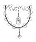 Preview: DanDiBo wire picture heart home door wreath 3101 wall wreath wall picture wire sign wall decoration decoration metal