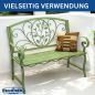 Preview: DanDiBo Garden Bench Weatherproof 2 Seater Metal Green 110 cm 96593 Bench Iron Bench Garden Antique Park Bench