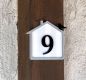 Preview: DanDiBo Hausnummer Schild Hausnummernschild L Aufkleber Zimmernummer für Haus Hotel Tür Türnummer selbstklebend UV beständig