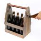 Preview: Bierträger mit Flaschenöffner 5087 Bierkiste aus Holz 38cm Flaschenträger