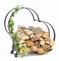 Preview: DanDiBo Firewood Rack Indoor Metal Black Firewood Stand Heart 96322 Wood Basket Firewood Holder Firewood Rack Wood Rack