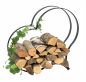 Preview: DanDiBo Firewood Rack Indoor Metal Black Firewood Stand Heart 96322 Wood Basket Firewood Holder Firewood Rack Wood Rack