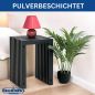 Preview: DanDiBo Lamellenhocker Hocker Metall Schwarz Eckig BASE Massiv 45 cm Modern Beistelltisch Lamellen