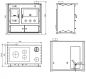 Preview: Kaminofen mit Backfach und Herdplatte Pracktik Lux Anthrazit RAL 7016 RECHTS Holzofen 9,5 kW Kamin Ofen Dauerbrandofen Werkstattofen Schwedenofen Hüttenofen Heizofen