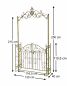 Preview: DanDiBo Rosenbogen mit Tür Metall Breite 130 cm Grün 93997 Rundbogen Wetterfest Massiv Volleisen Rankhilfe
