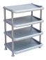 Preview: DanDiBo shoe rack plastic 93873 Stackable shoe rack Open shoe rack with 4 levels Grey shoe cabinet