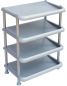 Preview: DanDiBo shoe rack plastic 93873 Stackable shoe rack Open shoe rack with 4 levels Grey shoe cabinet