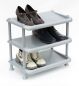 Preview: DanDiBo shoe rack plastic 93900 Stackable shoe rack Open shoe rack with 3 levels Grey shoe cabinet