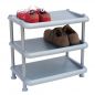 Preview: DanDiBo shoe rack plastic 93900 Stackable shoe rack Open shoe rack with 3 levels Grey shoe cabinet