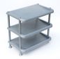 Preview: DanDiBo shoe rack plastic 93900 Stackable shoe rack Open shoe rack with 3 levels Grey shoe cabinet