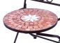 Preview: DanDiBo Gartenstuhl Metall Mosaik Merano Stuhl 12002 H-95 cm Metallstuhl Mediterran Wetterfest Bistrostuhl Gartenmöbel Klappstuhl mit Naturstein