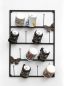 Preview: Tassenhalter Wand Schwarz Metall 60 cm 93850 Tassenhaken Küche Vintage Antik Becherhalter Tassenständer Tassenregal Wandmontage