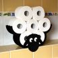 Preview: DanDiBo Toilettenpapierhalter Schaf Wand Schwarz Holz Toilettenrollenhalter WC Rollenhalter Ersatzrollenhalter Klopapierhalter