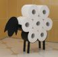 Preview: DanDiBo Toilettenpapierhalter Schwarz Metall Schaf WC Rollenhalter Klopapierhalter Freistehend WC Papierhalter