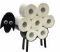 Preview: DanDiBo Toilet roll holder Black Metal Sheep with wobbly eyes Toilet roll holder Free-standing Toilet roll holder Toilet roll holder