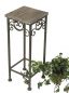 Preview: DanDiBo Flower Stool Metal Square 56 cm Flower Stand 11134 Side Table Plant Stand Wooden Shelf Flower Column