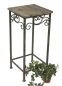 Preview: DanDiBo Flower Stool Metal Square 72 cm Flower Stand 11134 Side Table Plant Stand Wooden Shelf Flower Column