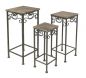 Preview: Flower stand Malega Set of three 11134 Flower stool 56, 64, 72cm square Flower column