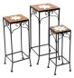 Preview: DanDiBo flower stool mosaic square set of 3 46, 54, 62 cm flower stand 12012 side table plant stand mosaic table