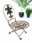 Preview: Flower stool chair foldable metal flower stand plant stand 32 cm doll's chair