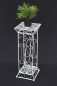 Preview: DanDiBo Flower Stool Metal White Square 63 cm Flower Stand 20304 Flower Column Side Table Plant Stand