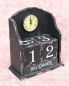 Preview: Calender clock  14B142 Shabby Clock Calender   25cm Vintage quarz clock  (black)