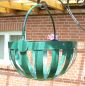 Preview: Peduncle flower basket Basket with wall hook galvanised and powder-coated green