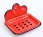 Preview: Soap dish 618 Soap holder 13cm enamelled Cottage Style Enamel Soap  (red)