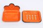 Preview: Seifenhalter 618 Orange Seifenschale 13cm emailliert Landhaus Emaille Seifenspender