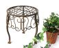 Preview: DanDiBo Flower Stool Metal Brown Round 25 cm Flower Stand 140129 S Side Table Plant Stand Small