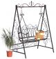 Preview: DanDiBo Hollywood swing metal 2 seater antique vintage 1868 wrought iron garden swing garden