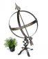 Preview: DanDiBo Sundial Garden Large Metal Patina Wrought Iron Deco Weatherproof 70 cm Garden Clock Clock