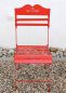 Preview: DanDiBo bistro chair metal red 18621 folding chair garden chair folding metal chair chair vintage