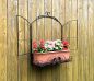 Preview: DanDiBo wall flower holder window black metal wall flower stand flower rack wall shelf shelf