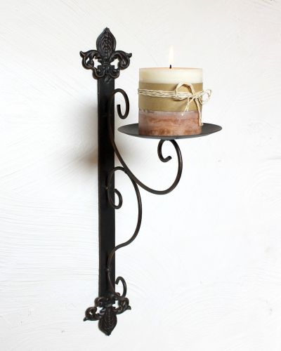 Wandkerzenhalter 12111 Kerzenhalter aus Metall Wandleuchter 47cm Kerzenleuchter