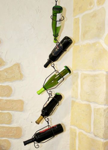 Bottle rack 95206 to hang 5 pcs. 110 cm a. metal bottle rack Wine rack