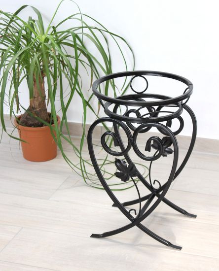 DanDiBo Flower Stand Metal Black 49 cm Flower Stool KW420 Plant Column Plant Stand Flower Column Small