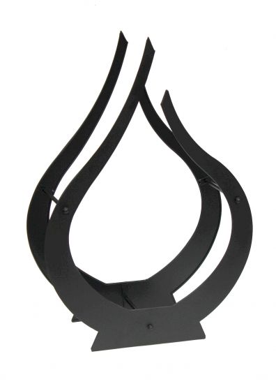 DanDiBo Firewood Rack Metal Black Indoor Firewood Stand Flame 78 cm 190983 Wood Basket Firewood Holder Firewood Rack Wood Rack