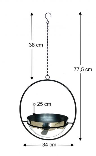 DanDiBo 2er Set Blumenampel Innen Metall Wand Hängepflanzen 78 cm 96087 L mit Topf Silber Pflanzenhänger Blumenhänger Topfhänger Blumen Blumentopfhänger Hängetopf