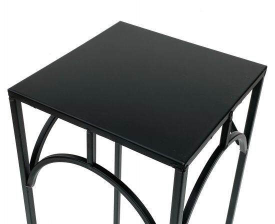 DanDiBo Blumenhocker Metall Schwarz Eckig 50 cm Blumenständer 96132 S Beistelltisch Blumensäule Modern Pflanzenständer Pflanzenhocker