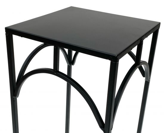 DanDiBo Blumenhocker Metall Schwarz Eckig 50 cm Blumenständer 96132 S Beistelltisch Blumensäule Modern Pflanzenständer Pflanzenhocker