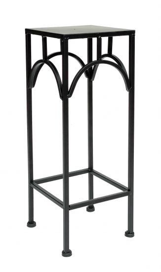 DanDiBo Blumenhocker Metall Schwarz Eckig 50 cm Blumenständer 96132 S Beistelltisch Blumensäule Modern Pflanzenständer Pflanzenhocker