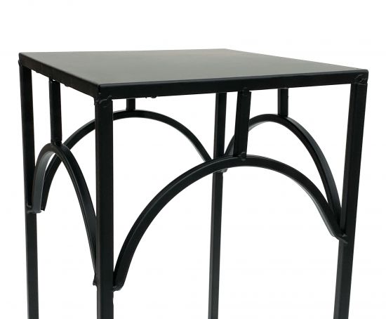 DanDiBo Blumenhocker Metall Schwarz Eckig 60 cm Blumenständer 96132 M Beistelltisch Blumensäule Modern Pflanzenständer Pflanzenhocker