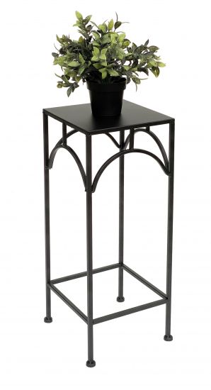 DanDiBo Blumenhocker Metall Schwarz Eckig 60 cm Blumenständer 96132 M Beistelltisch Blumensäule Modern Pflanzenständer Pflanzenhocker