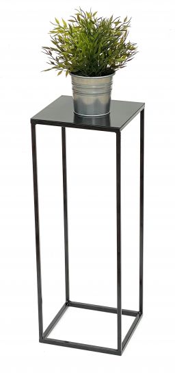 DanDiBo Flower Stool Metal Black Square 62.5 cm Flower Stand Side Table 434 Flower Column Modern Plant Stand Plant Stool