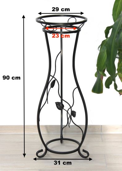 DanDiBo Flower Column Metal Black 90 cm Flower Stand KW405 Plant Column Plant Stand Flower Stool