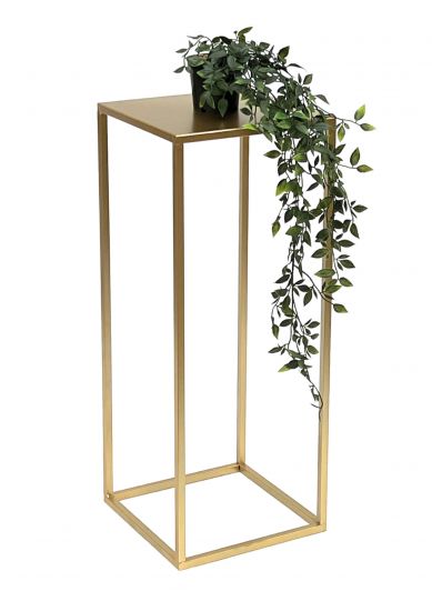 DanDiBo Flower Stool Metal Gold Angular 70 cm Flower Stand Side Table 96506 L Flower Column Modern Plant Stand Plant Stool