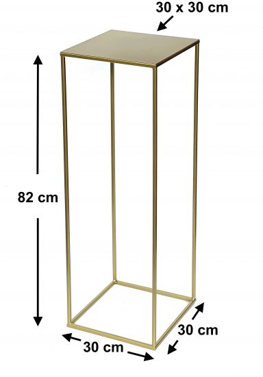 DanDiBo Flower Stool Metal Gold Angular L 82 cm Flower Stand Side Table 96406 Flower Column Modern Plant Stand Plant Stool