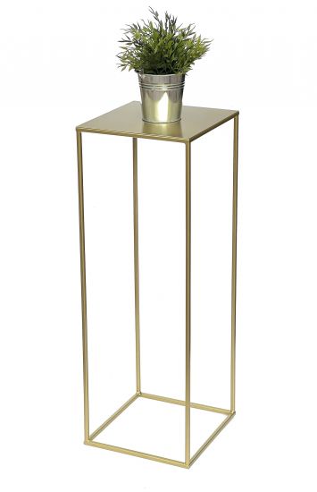 DanDiBo Flower Stool Metal Gold Angular L 82 cm Flower Stand Side Table 96406 Flower Column Modern Plant Stand Plant Stool